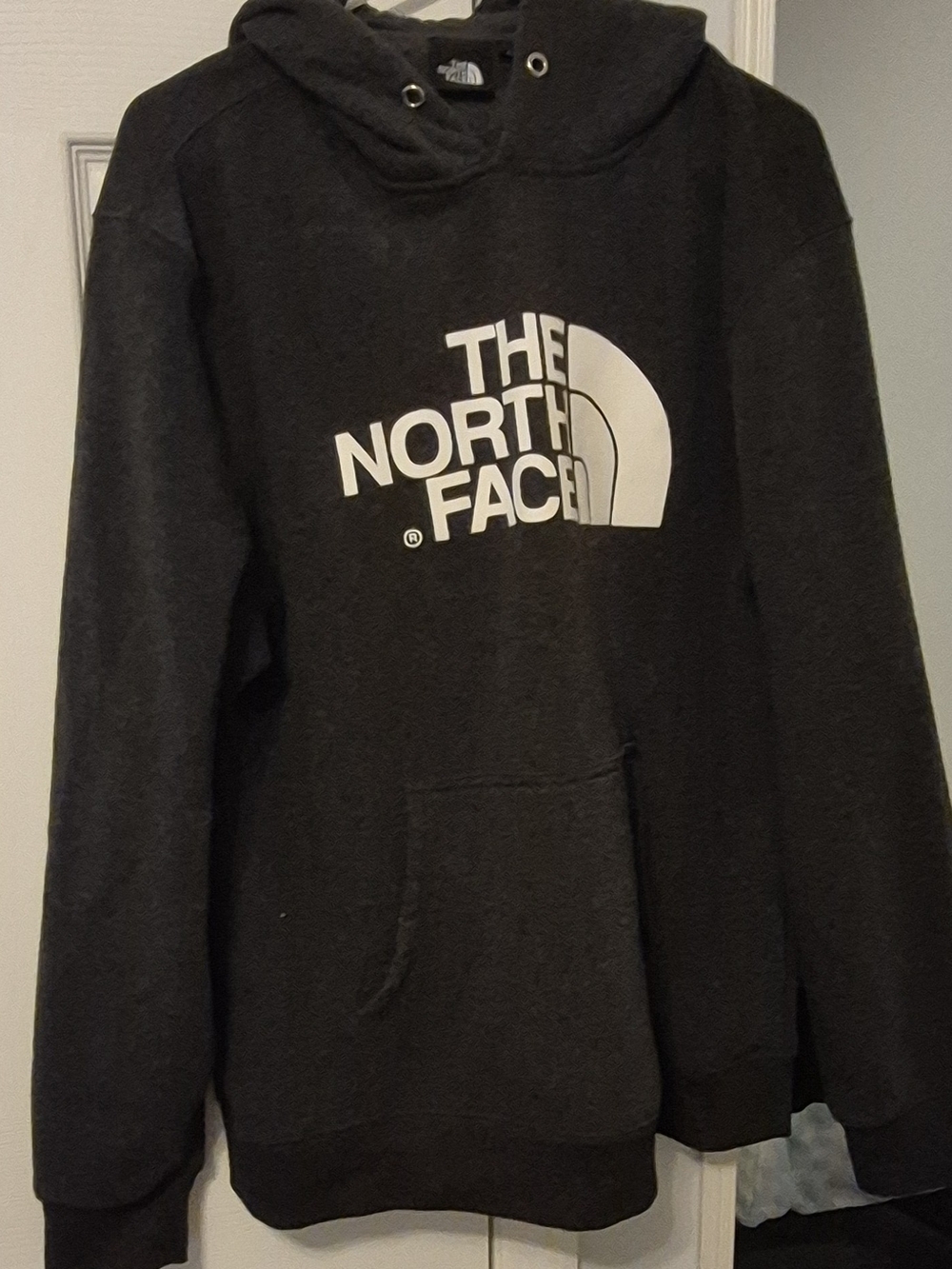 The North Face Black Hoodie with White Logo